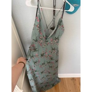 Bebe green maxi dress